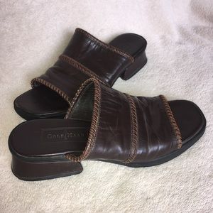 Cole Haan Brown Leather Heel Slide
